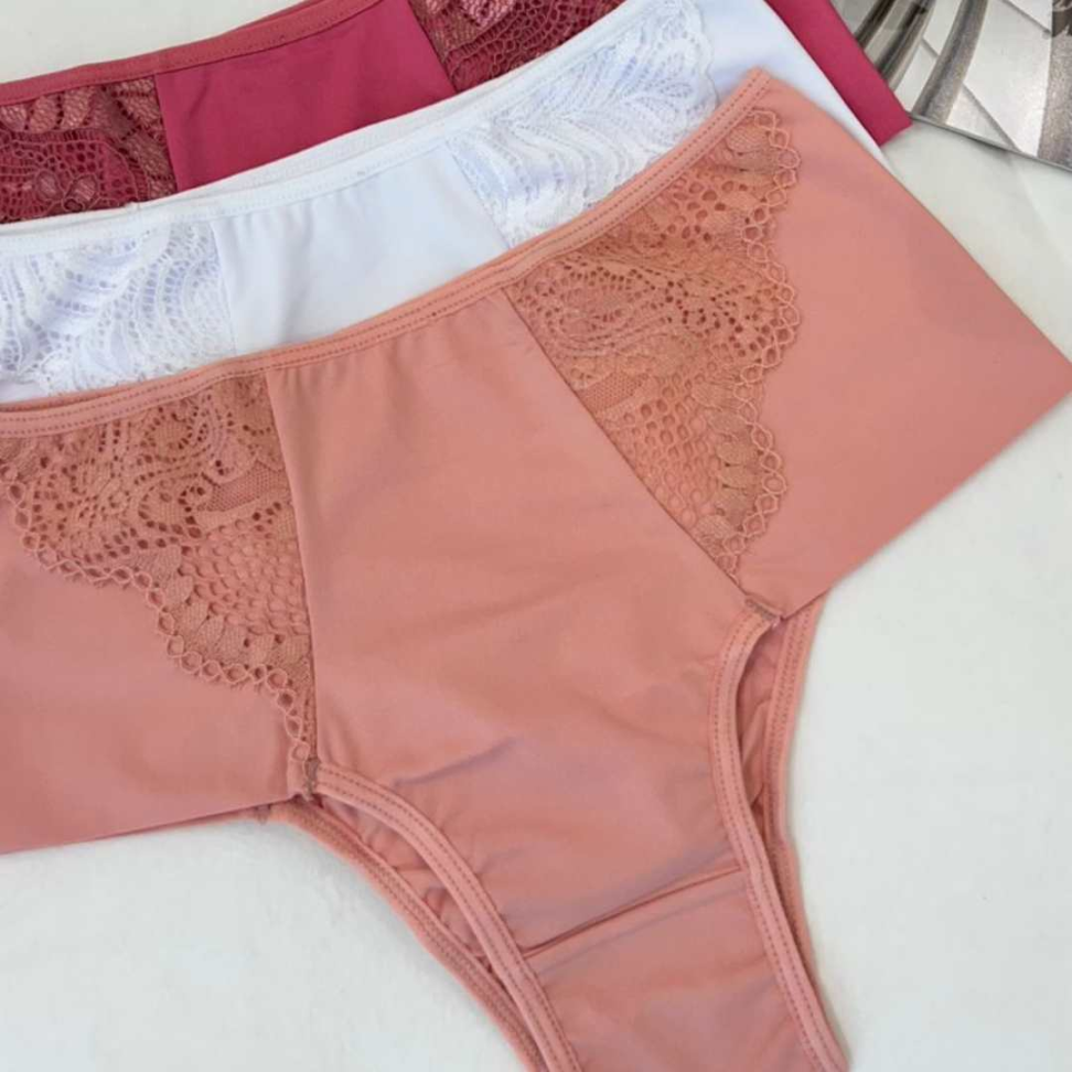 Tanga Lateral Dupla Ref 2075 Conforto Máximo com Detalhe em Renda Elegante. - #5