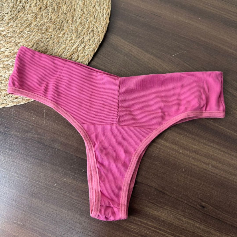 Calcinha Tanga Lipo Canelada Ref. 155 Conforto e Modelagem Perfeita - #8