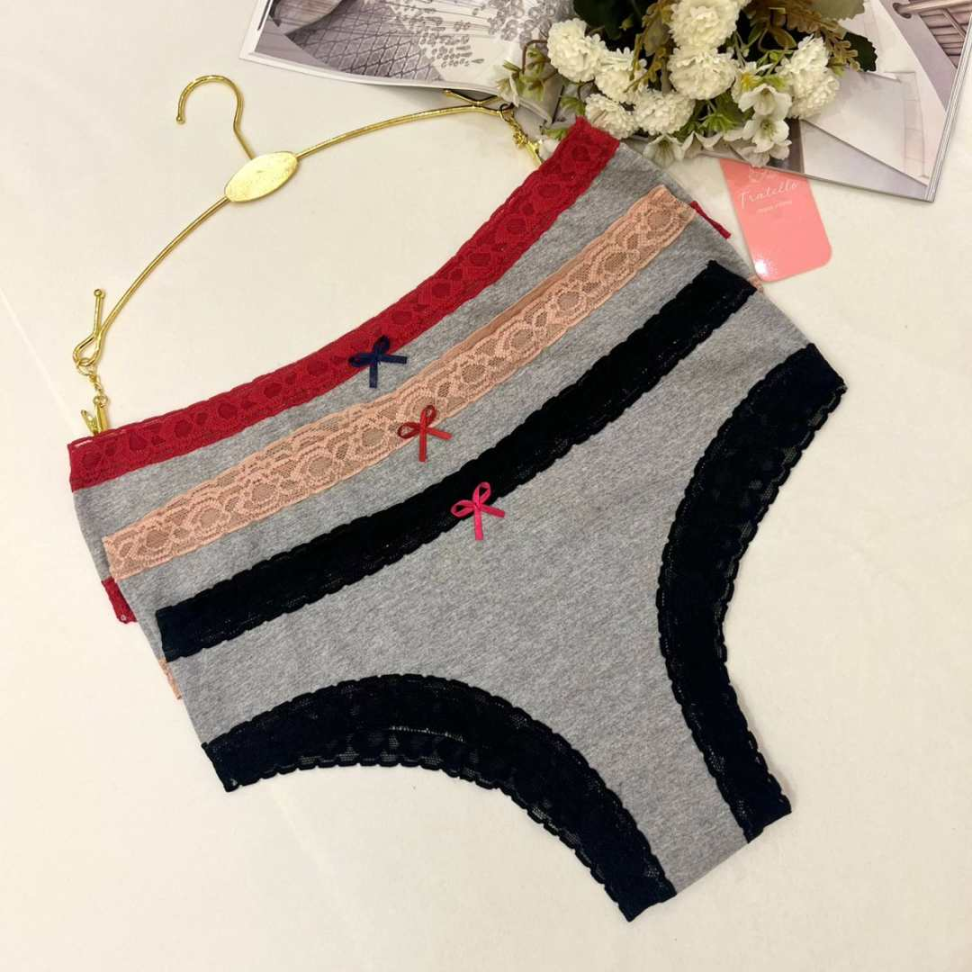 Tanga Boneca Plus Algodão Confort Premium com Renda Delicada Ref. 830P - #9