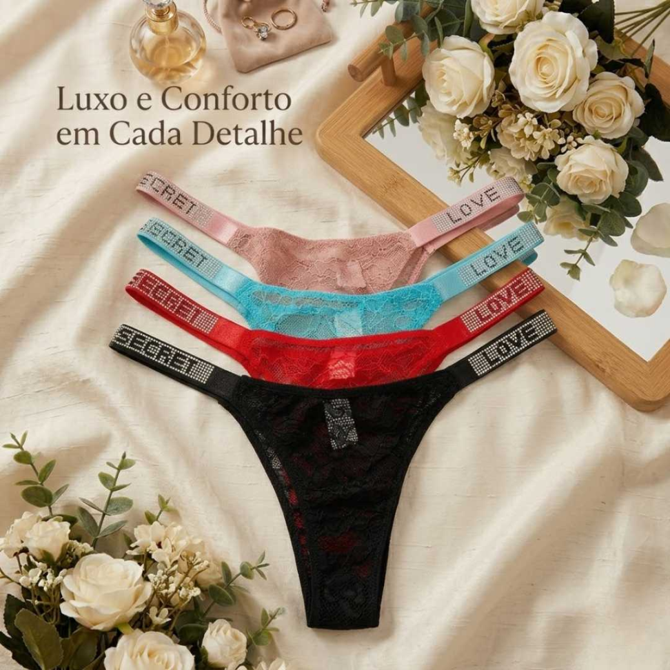 Tanga LOVE Secret Renda Brilho - #5