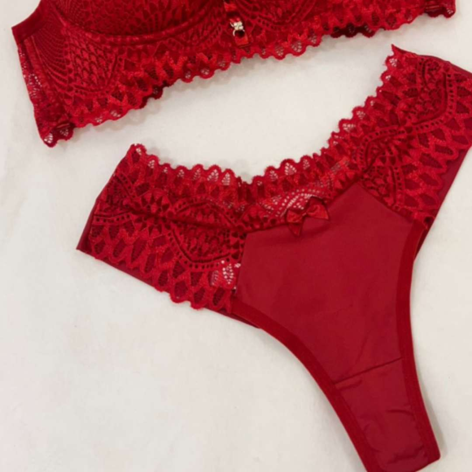 Conjunto Marcela Ref 245 Lingerie Premium com Bojo Renda Sofisticada e Fio Confortável. - #2