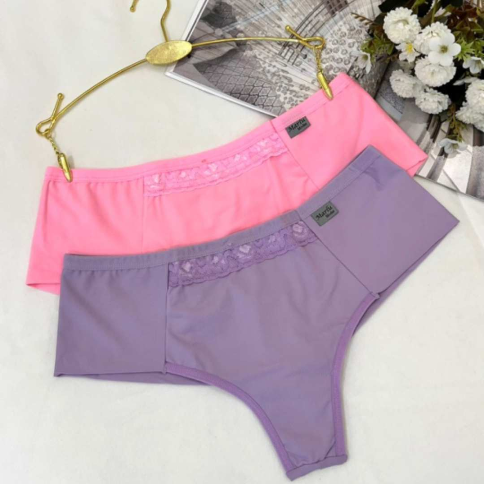 Tanga Amélia Comportada Fio Duplo Ref 037 Marlu Conforto Máximo com Toque Elegante - #2