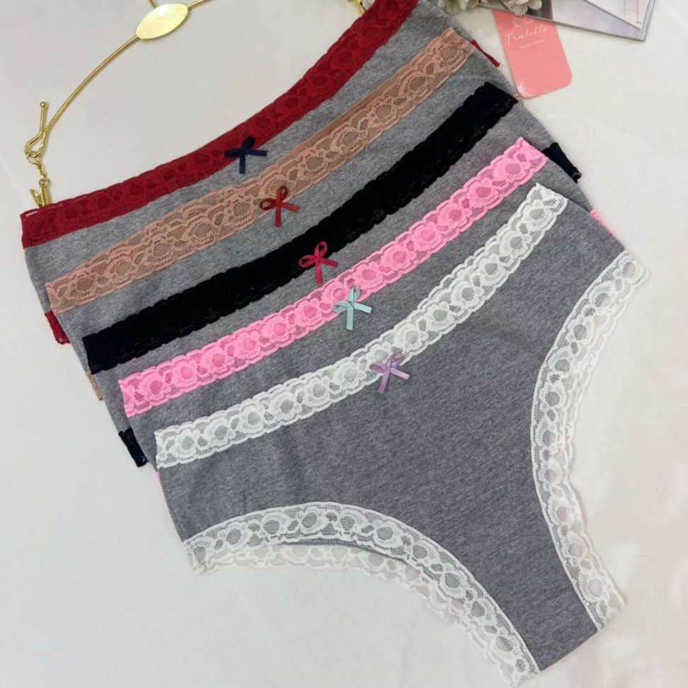 Tanga Boneca Plus Algodão Confort Premium com Renda Delicada Ref. 830P - #7