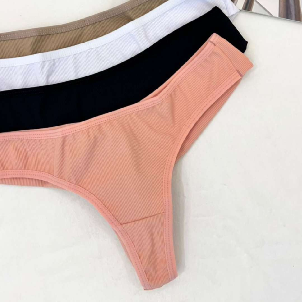 Tanga Concept Jasmim Fio Duplo Ref 931 Microfibra Canelada Conforto Premium - #5