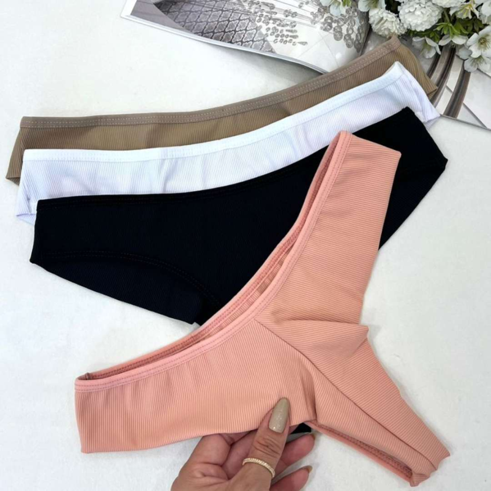 Tanga Concept Jasmim Fio Duplo Ref 931 Microfibra Canelada Conforto Premium - #6