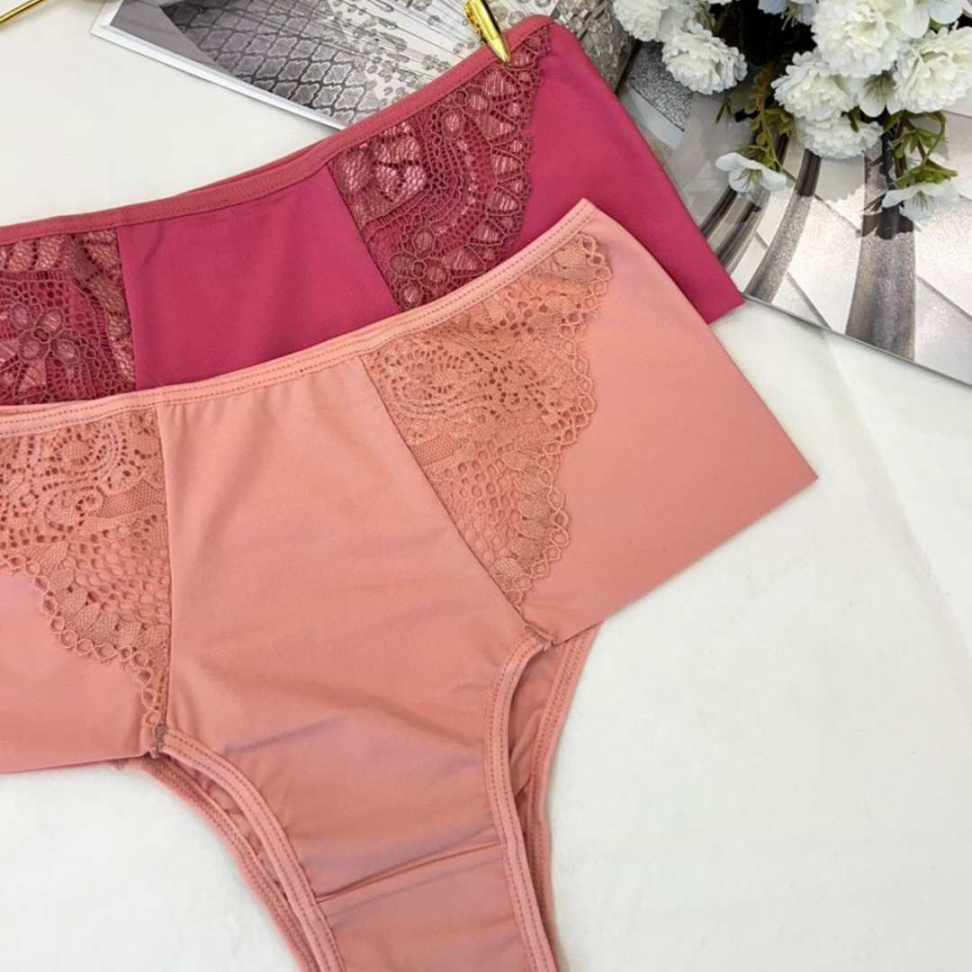Tanga Lateral Dupla Ref 2075 Conforto Máximo com Detalhe em Renda Elegante. - #2