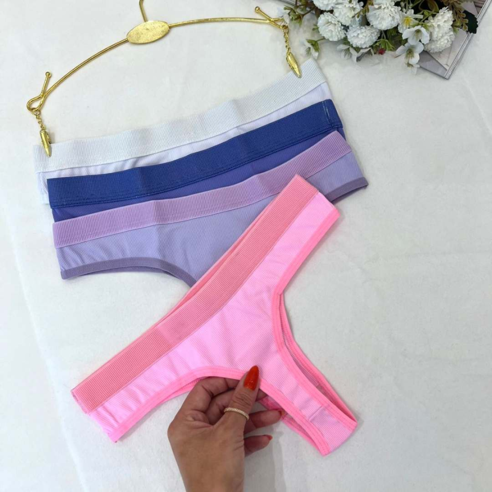 Tanga Garota Canelada Conforto Diário com Cintura Anatômica Ref. 927 - #2