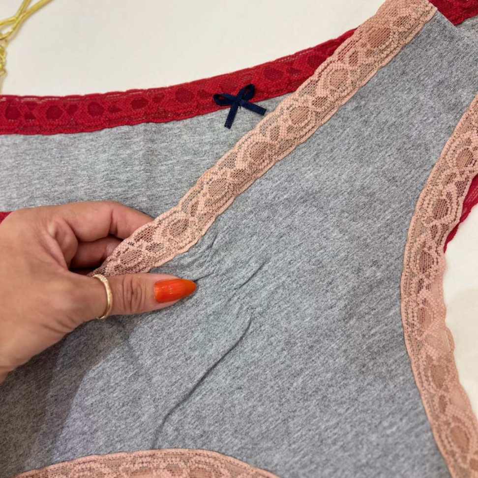 Tanga Boneca Plus Algodão Confort Premium com Renda Delicada Ref. 830P - #3