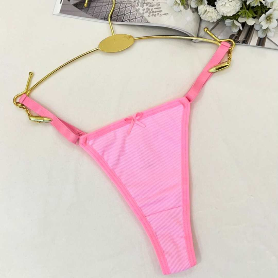 Tanga Encanto Ref 894 com Regulagem Lateral Microfibra Canelada Ajuste Perfeito e Conforto Premium - #8