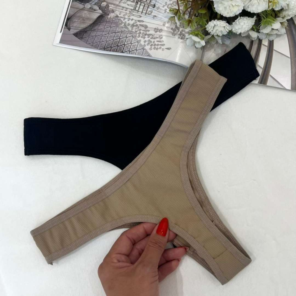 Tanga Pimenta Microfibra Canelada Confort Premium Ref. 928 - #4