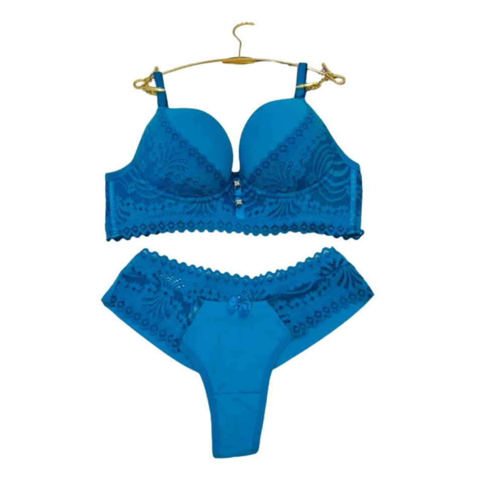 Conjunto Marcela Ref 245 Lingerie Premium com Bojo Renda Sofisticada e Fio Confortável. - #4