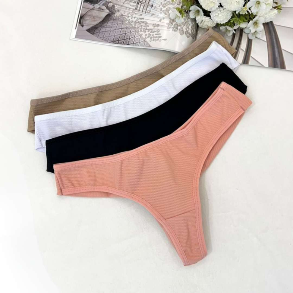 Tanga Concept Jasmim Fio Duplo Ref 931 Microfibra Canelada Conforto Premium - #4