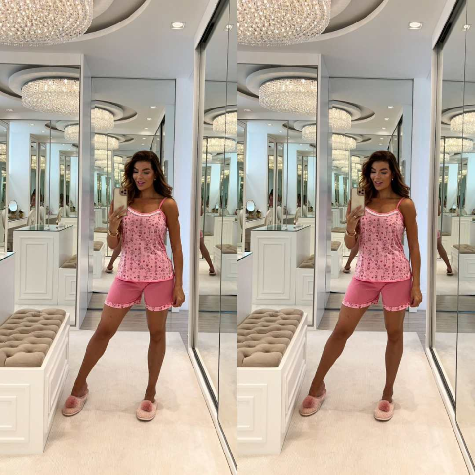 Bermudoll Malha Ref 740 Conjunto Confortável Estampado com Short e Alcinha - #2