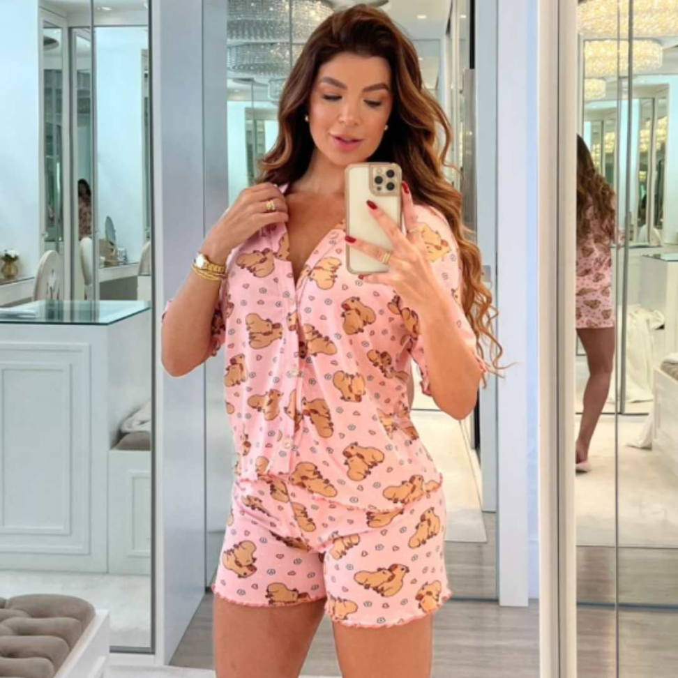 Baby Doll Americano Virginia Premium Suede com Botões Frontais Conforto e Estilo no Seu Dia a Dia - #5