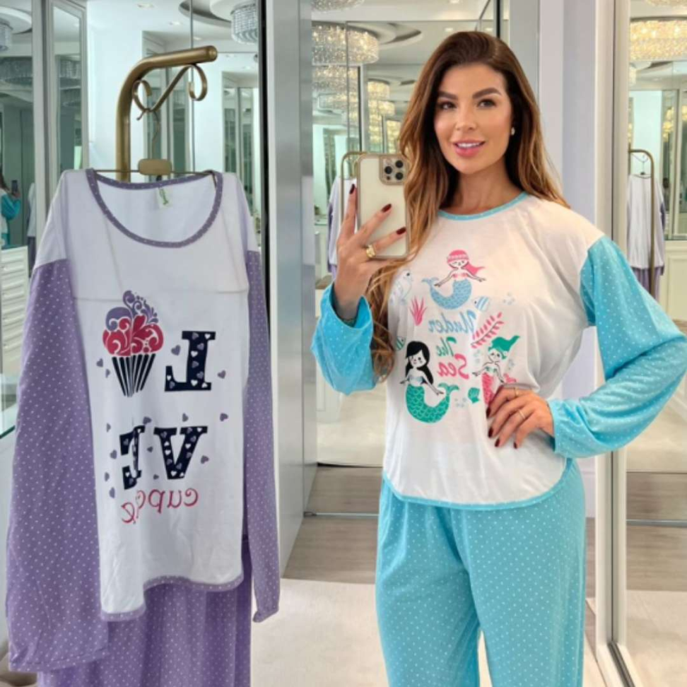 Pijama Longo Malha Ref 3006 - #6