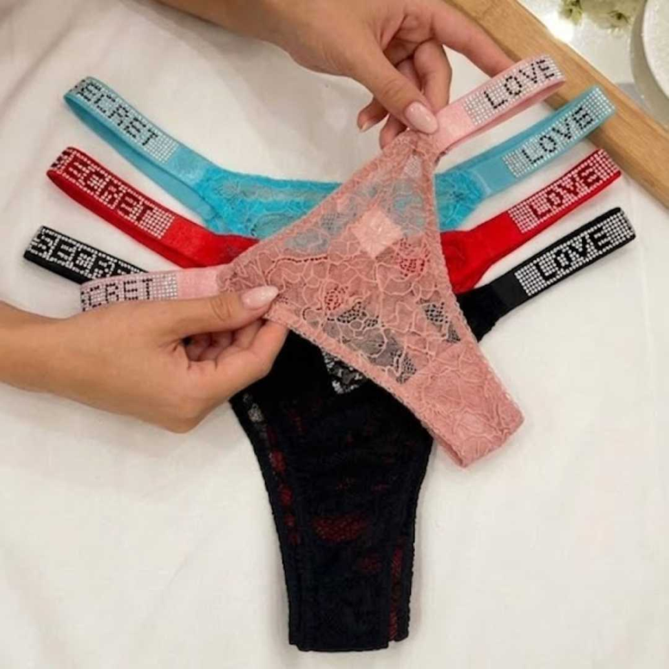 Tanga LOVE Secret Renda Brilho - #4