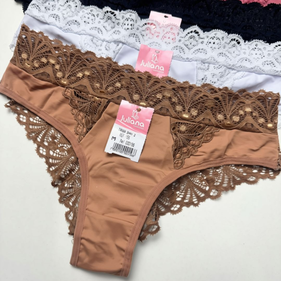 Tanga Shay 2 com Renda Larga Ref. 156 - #11