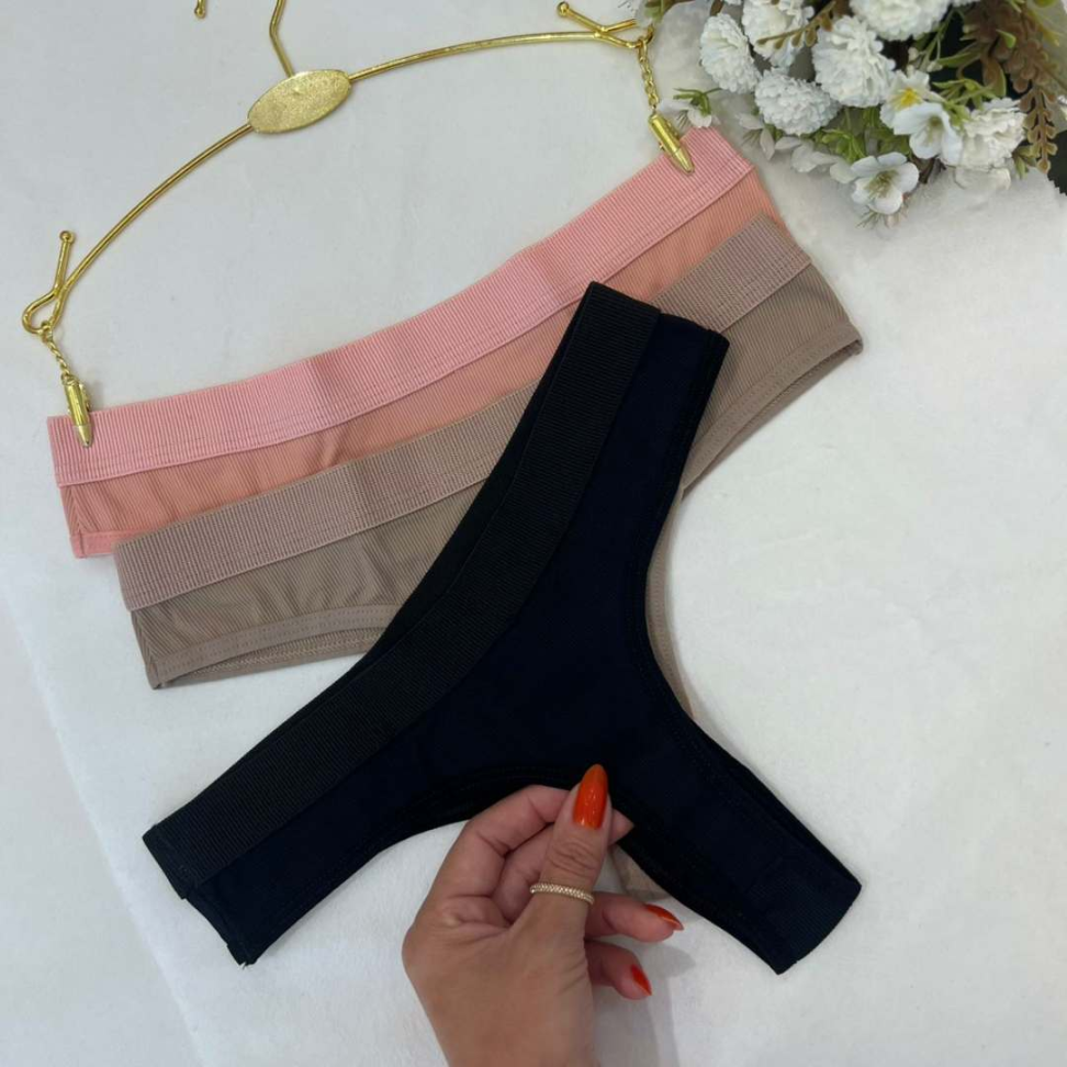 Tanga Garota Canelada Conforto Diário com Cintura Anatômica Ref. 927 - #4