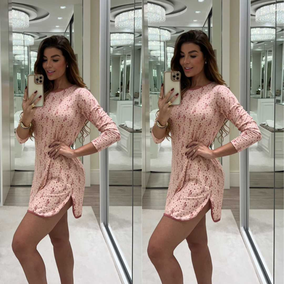 Camisola Luna Manga Longa Suede Ref:0331 - #5