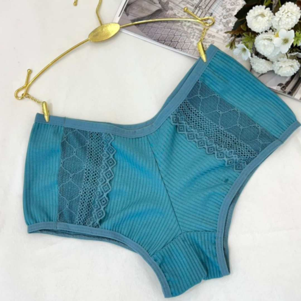 Tanga Luiza Ribana Ref 32 Conforto Canelado com Renda Delicada. - #3