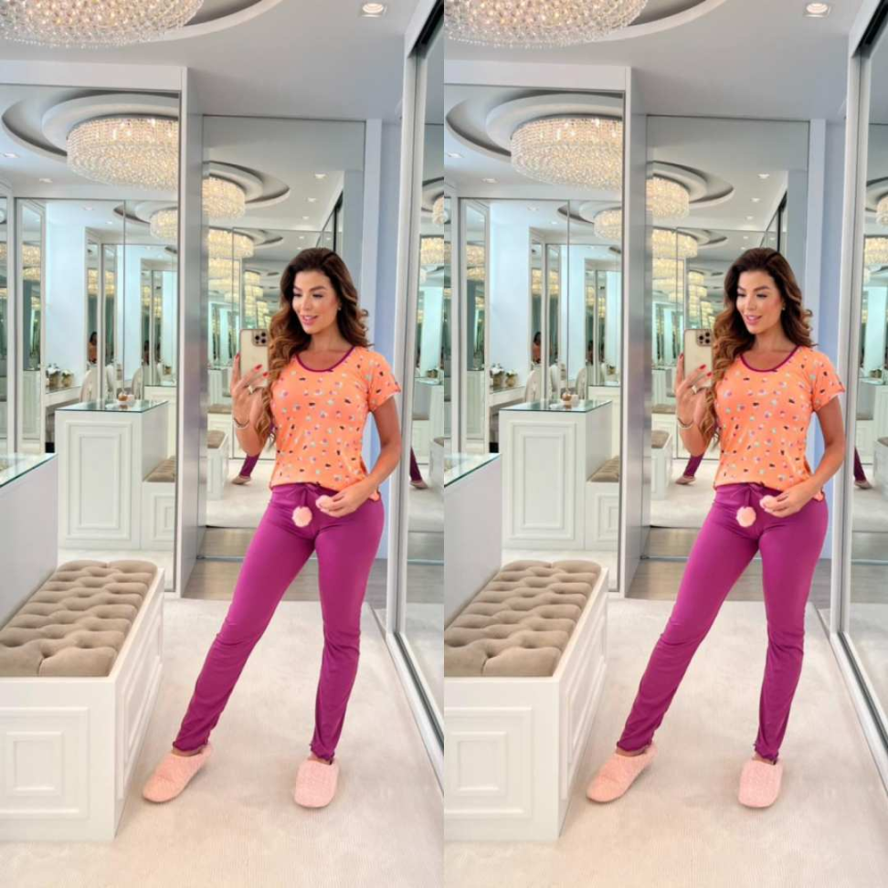 Pijama Aconchego Premium Suede Conjunto Longo Confortável e Estiloso para o Dia a Dia. - #2