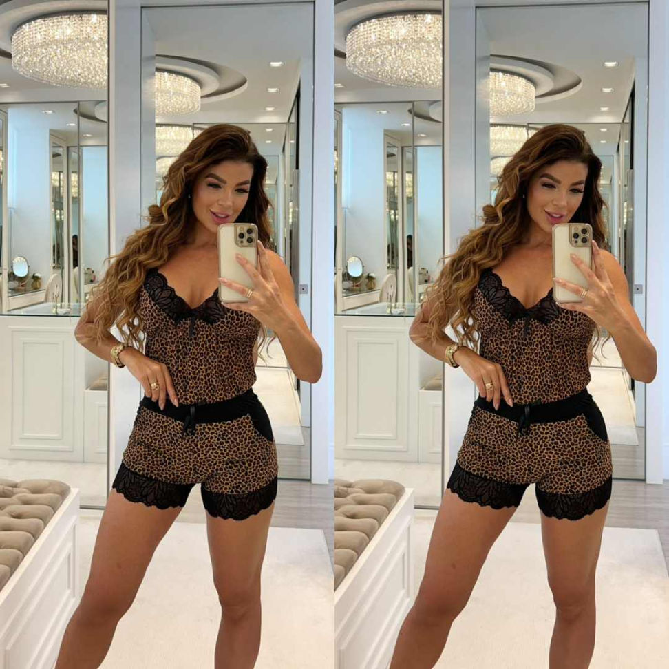 Baby Doll Princesa Liganete Ref 0337 Conjunto Delicado com Renda e Caimento Perfeito - #11