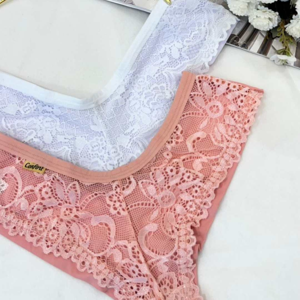 Tanga Diana Ref 413 Renda na Frente e Poliamida Fio Duplo Atrás Conforto e Sensualidade - #5