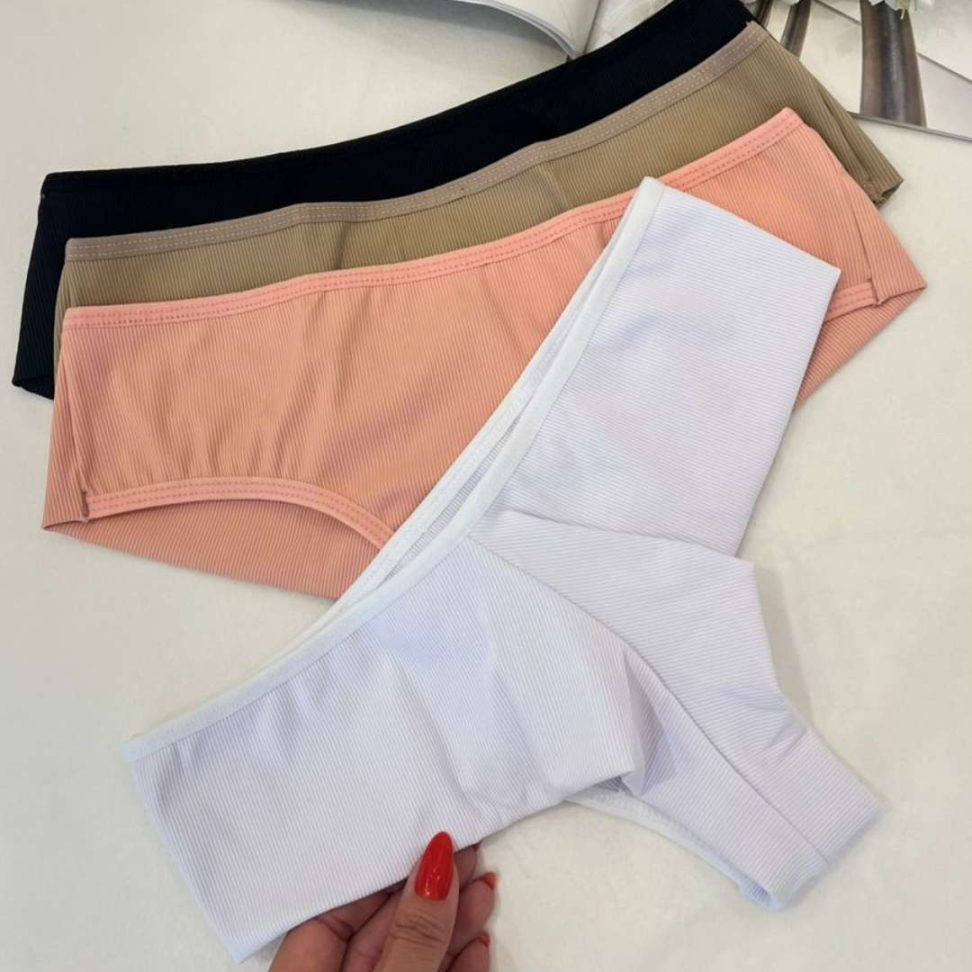 Tanga Casual Fio Duplo Microfibra Canelada Conforto Premium Sem Marcar Ref. 860 - #4