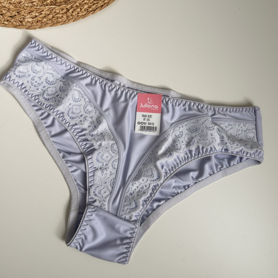Calcinha Feminina com Renda e Laterais Largas Ref. 153 Bibi - #7