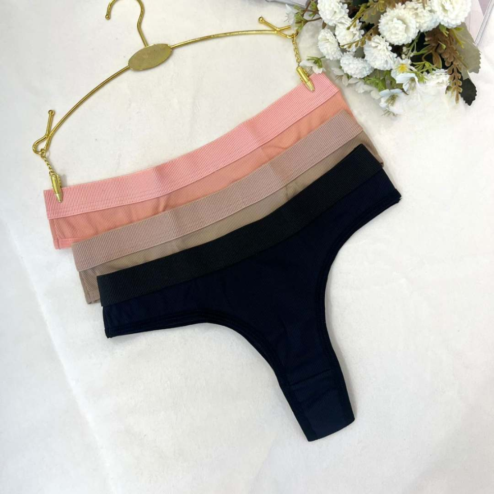 Tanga Garota Canelada Conforto Diário com Cintura Anatômica Ref. 927 - #3