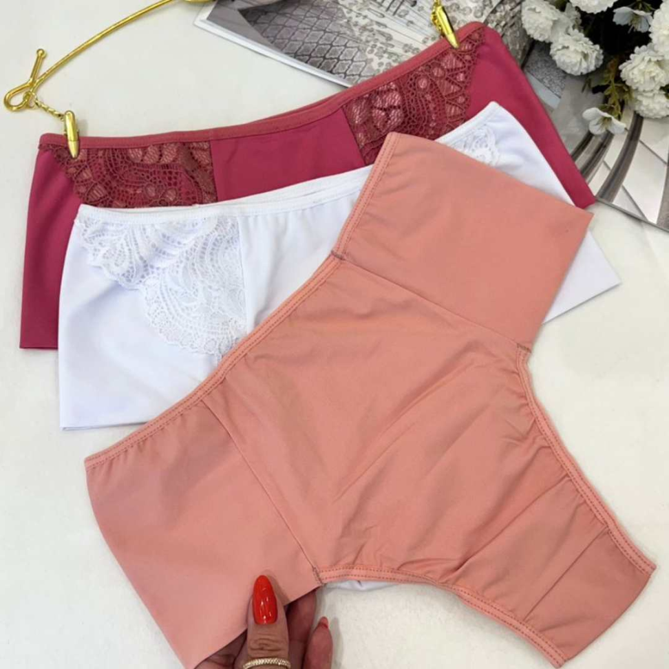 Tanga Lateral Dupla Ref 2075 Conforto Máximo com Detalhe em Renda Elegante. - #4