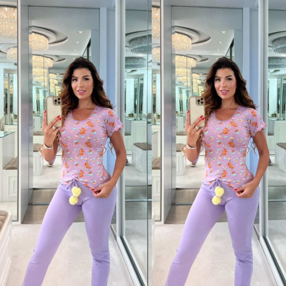 Pijama Aconchego Premium Suede Conjunto Longo Confortável e Estiloso para o Dia a Dia. - #7