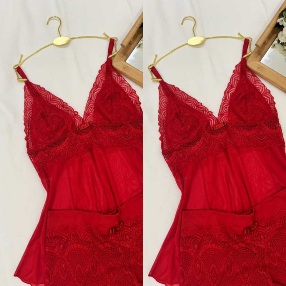 Baby Doll Luana Rendado Tule - #7