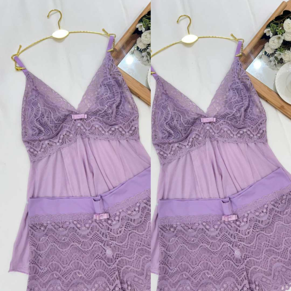 Baby Doll Luana Rendado Tule - #3