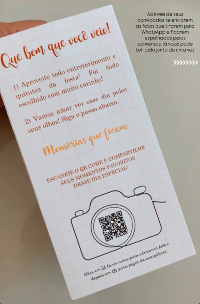 Aviso/Cardápio de mesa