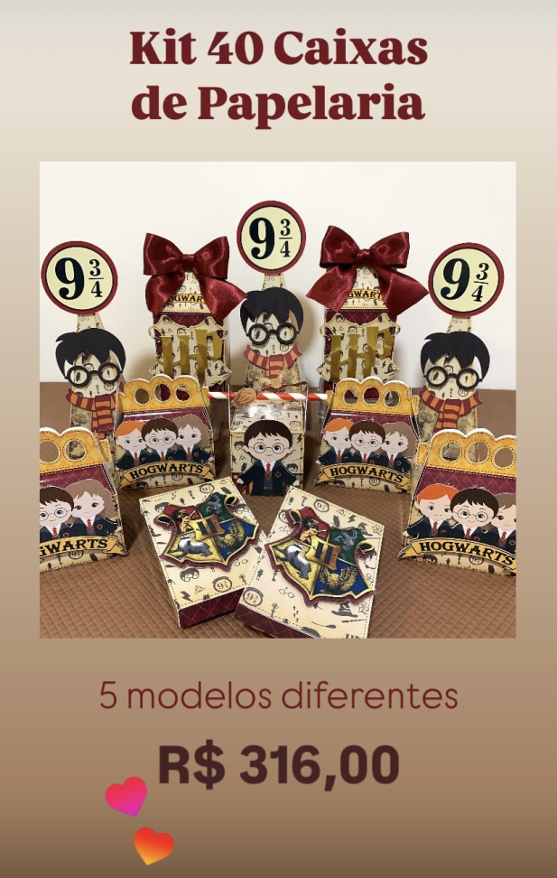 Kit Papelaria 40 Caixas