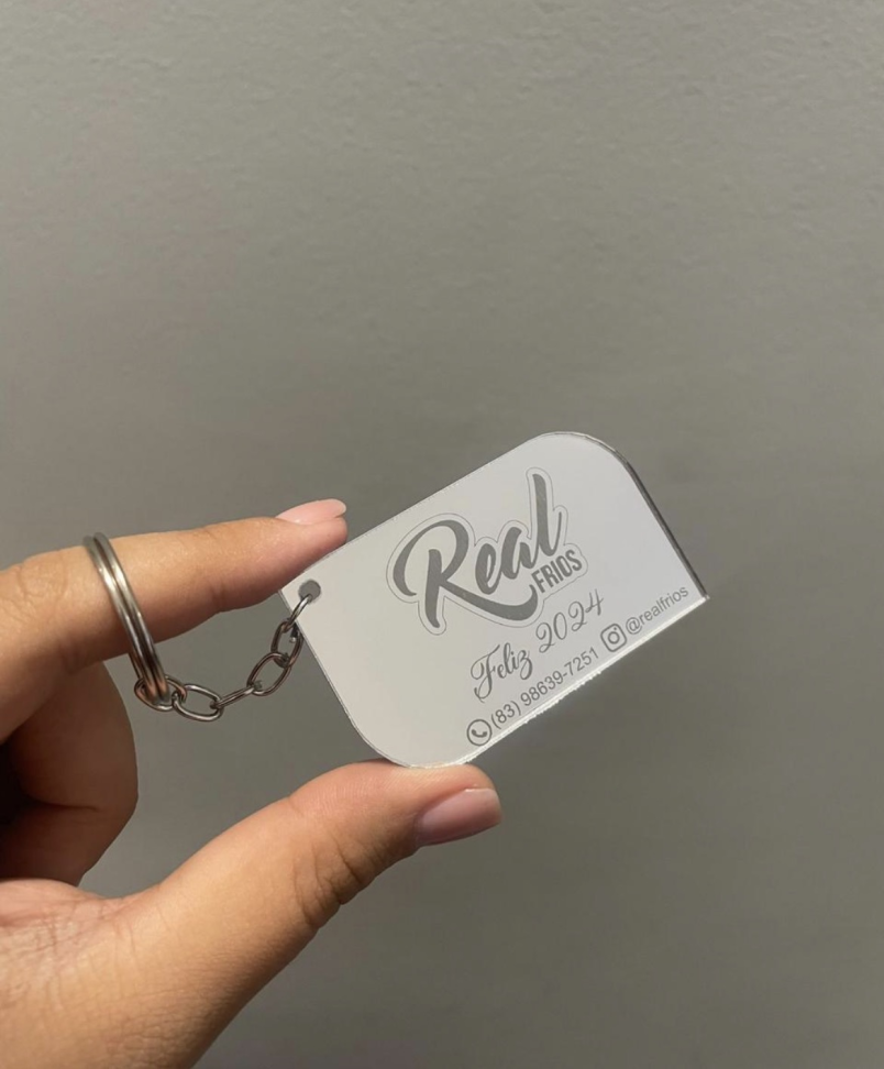 Chaveiro Acrílico Espelhado formato diverso - #29