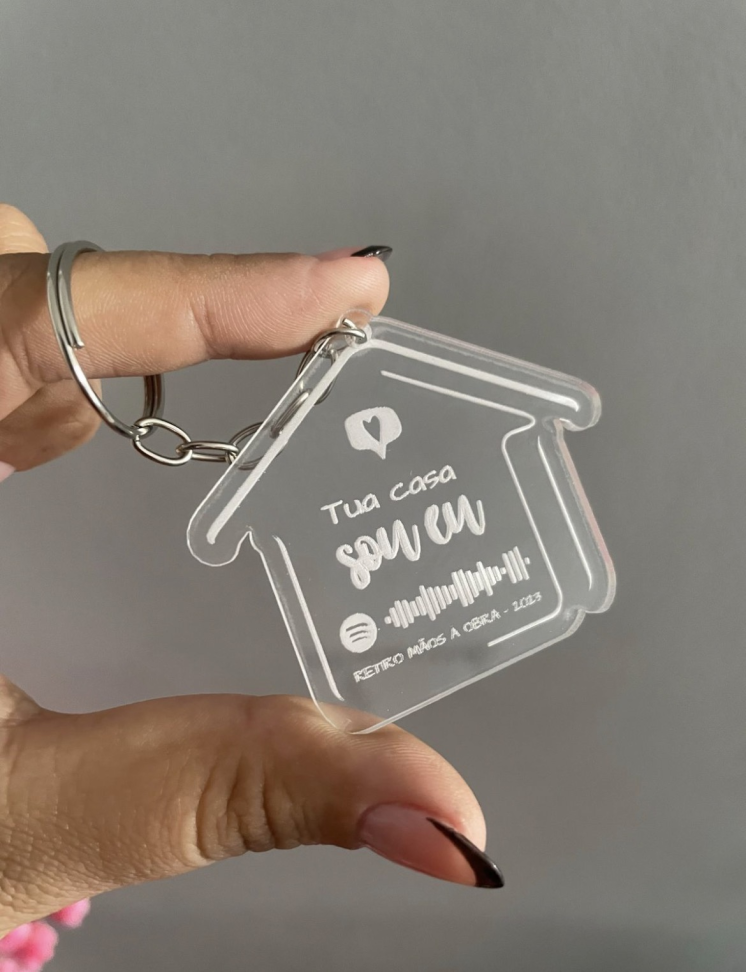 Chaveiro ACRÍLICO TRANSPARENTE - #2
