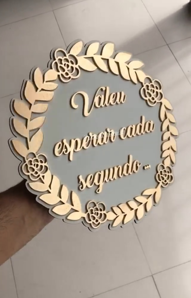 Placa de casamento com detalhes florido e flores - #2