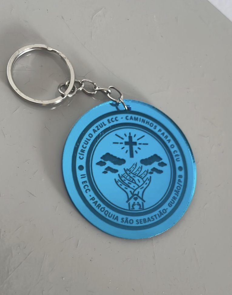 Chaveiro Acrílico Espelhado formato diverso - #12