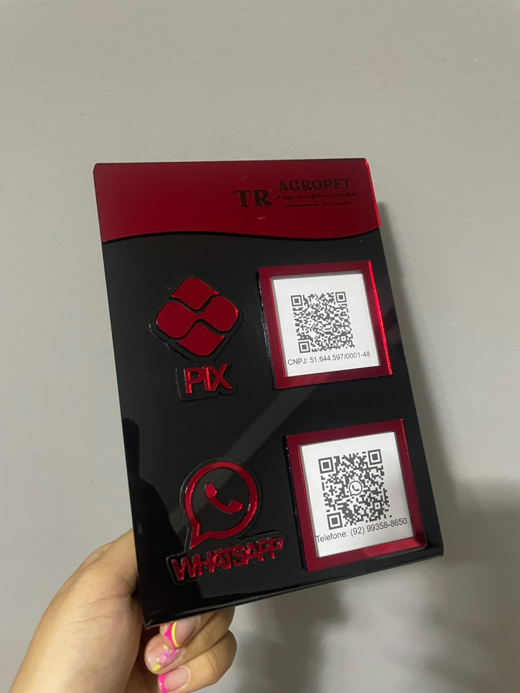 Placa 2 Qrcode acrílico 13x20 - #4