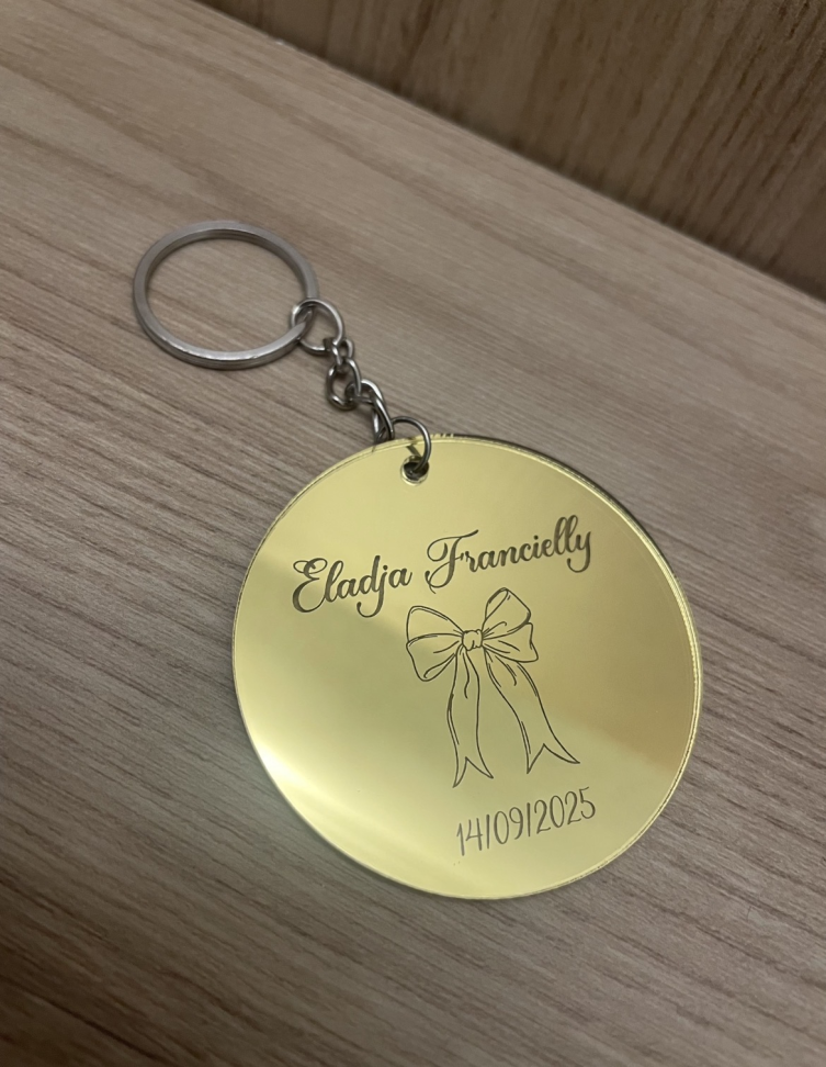 Chaveiro Acrílico Espelhado formato diverso - #23