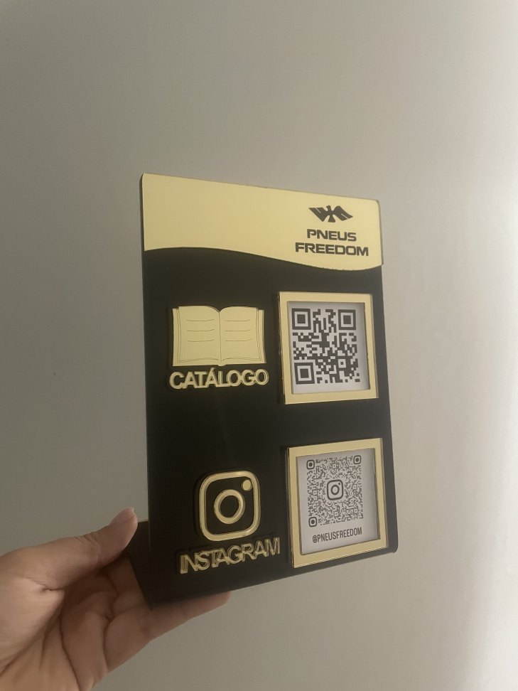 Placa 2 Qrcode acrílico 13x20 - #8