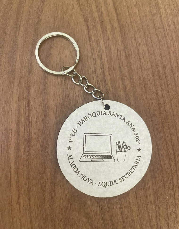 Chaveiro Mdf Branco Promocional - #9