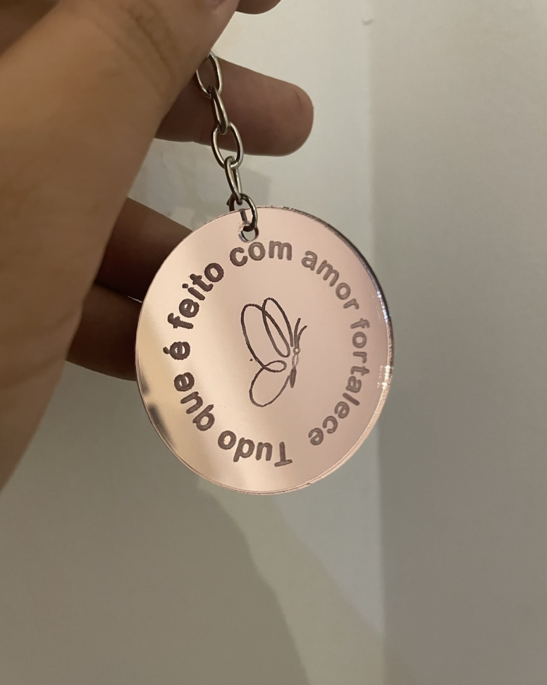 Chaveiro Acrílico Espelhado formato diverso - #30