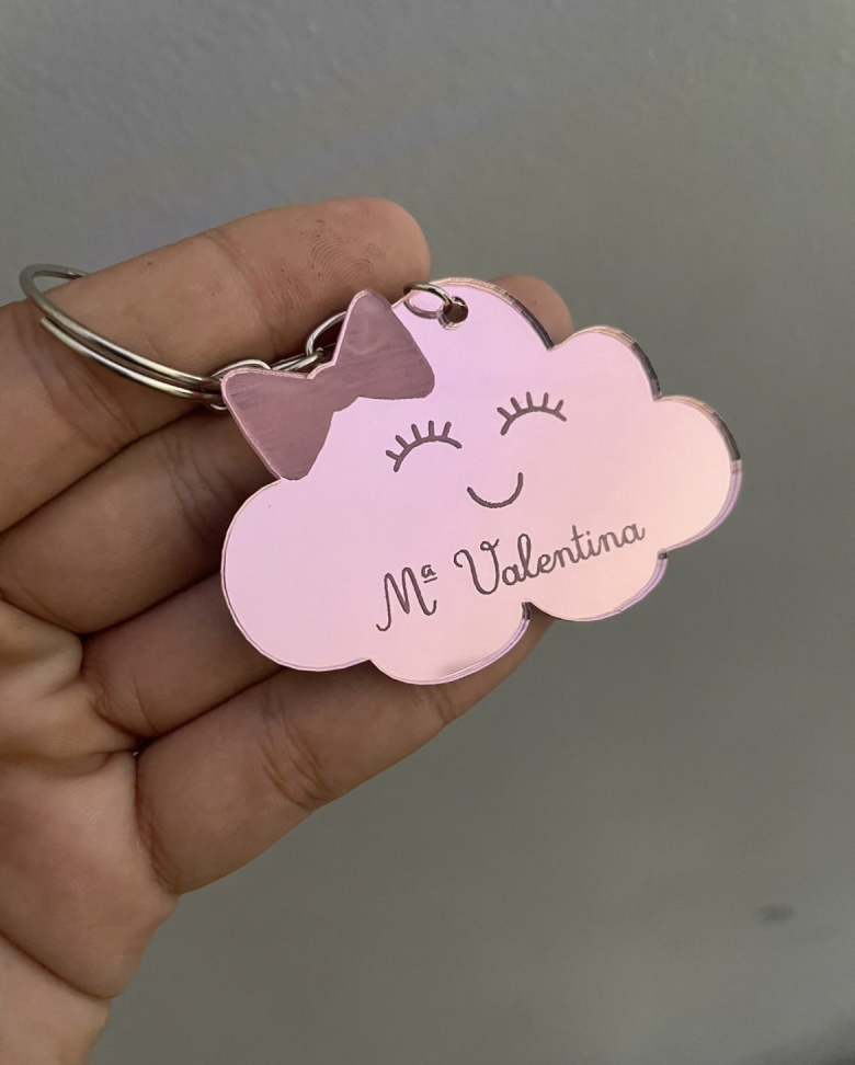 Chaveiro Acrílico Espelhado formato diverso - #3