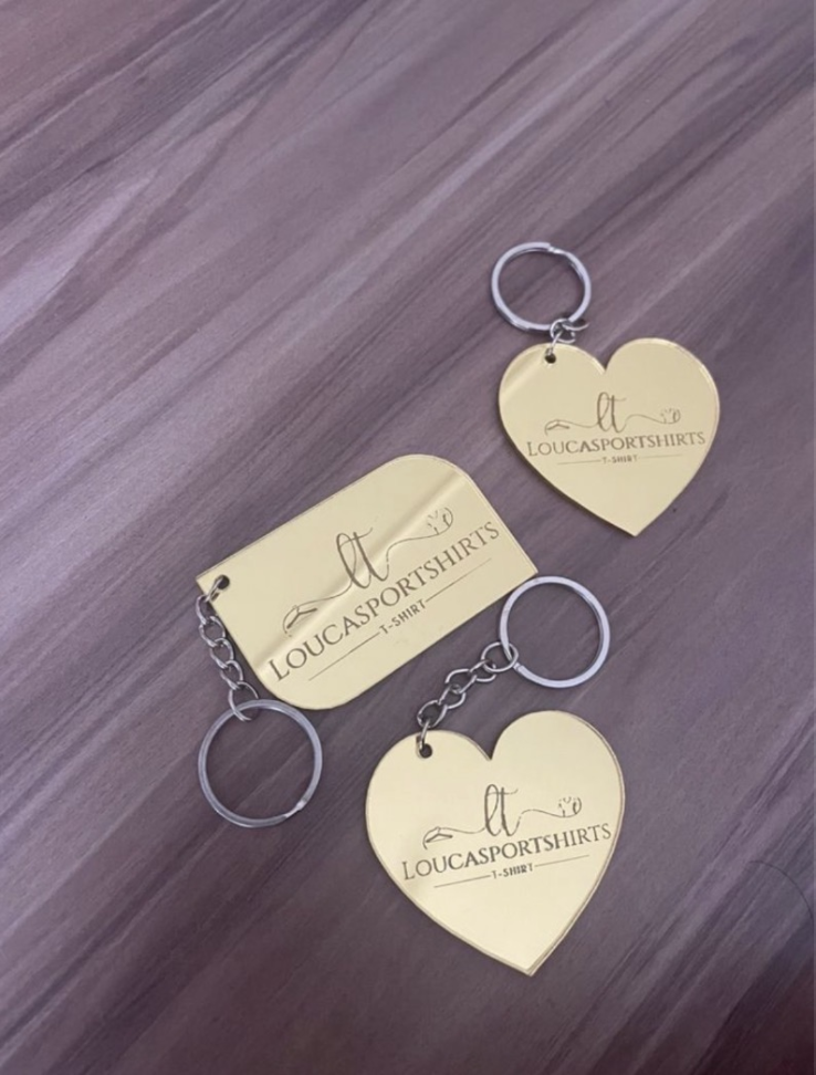 Chaveiro Acrílico Espelhado formato diverso - #13