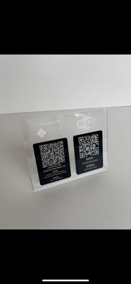 Placa 2 Qrcode acrílico 17x21 - #4