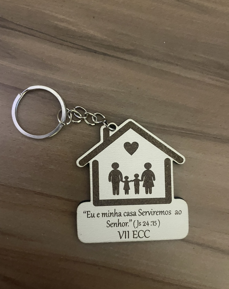 Chaveiro Mdf branco diversos formatos - #7