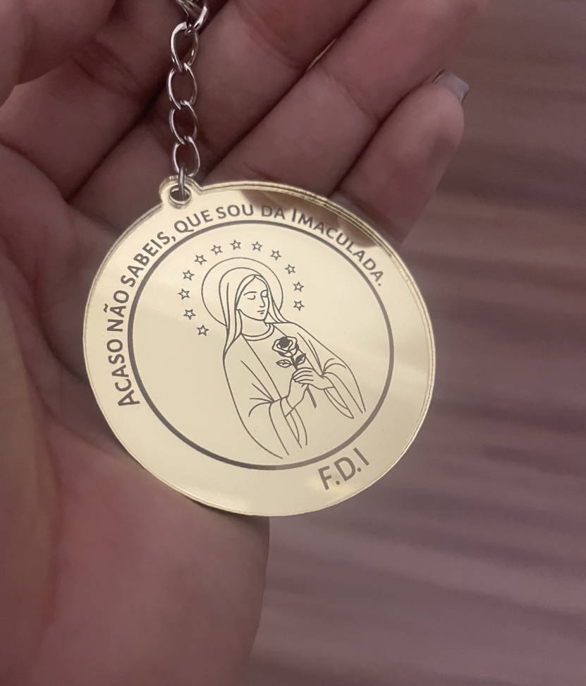 Chaveiro Acrílico Espelhado formato diverso - #31